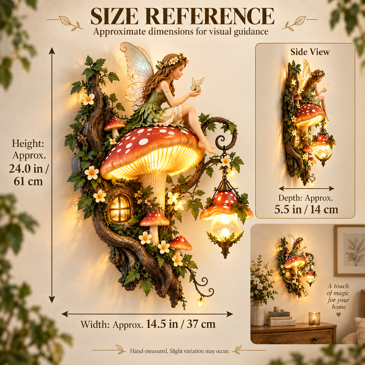 Enchanted Fairy Mushroom size reference