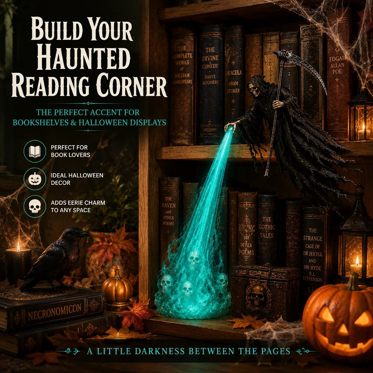 🔥Buy 2 Get 20% OFF🔥💀 The Soul Collector — Haunted Reaper Shelf Light