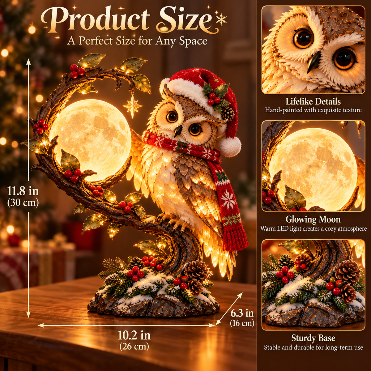Warm light glowing through Moonkeeper Owl