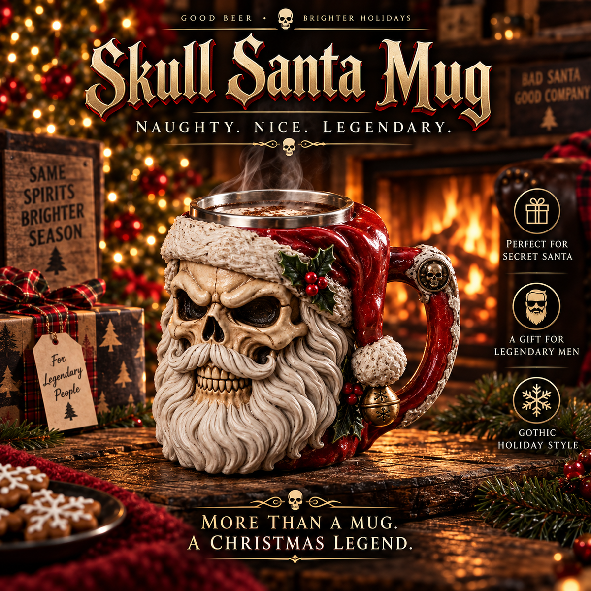 💀🎅 Dark Christmas Legends Mug Collection™