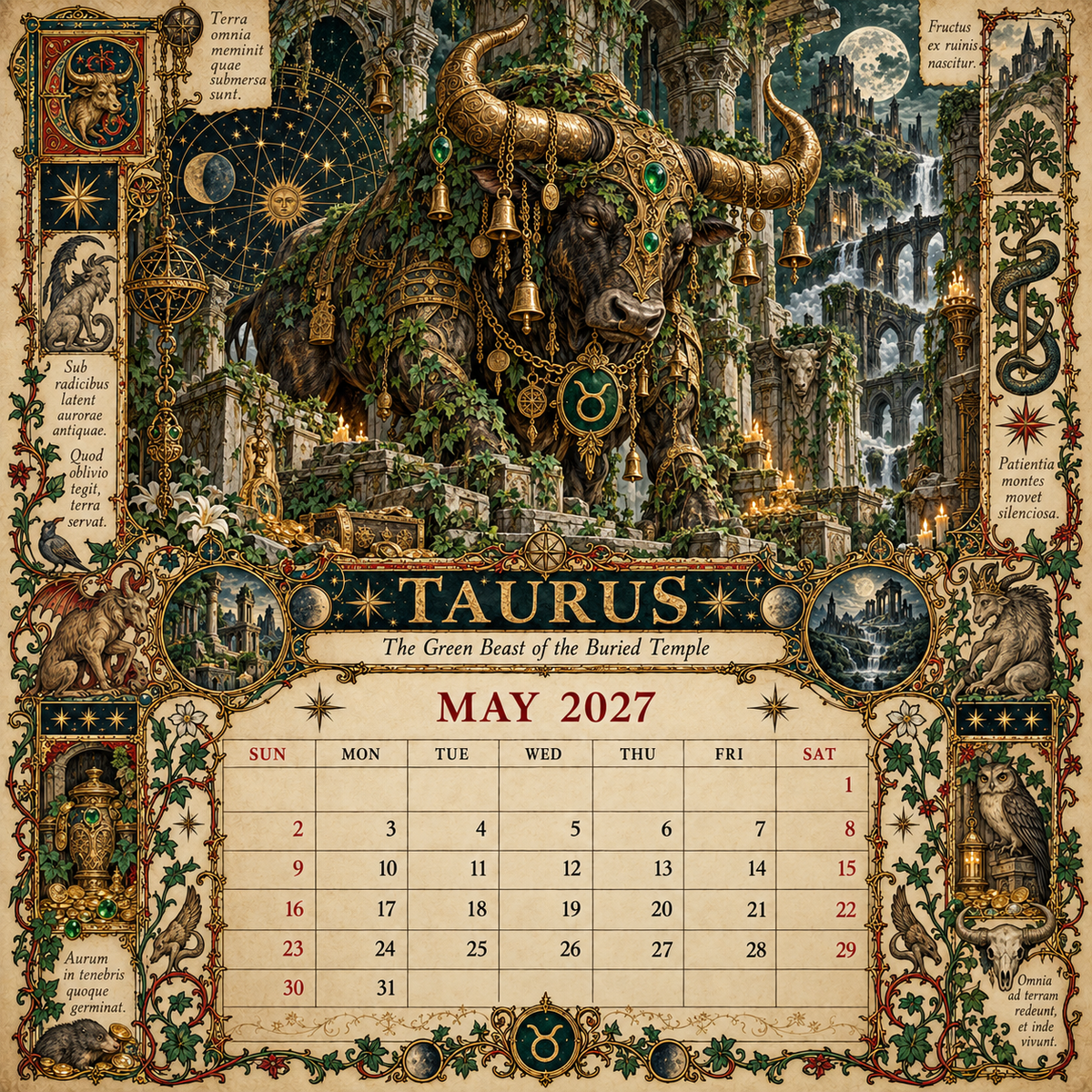 2027 Zodiac Grimoire Calendar™ | 12 Signs, 12 Forbidden Chapters