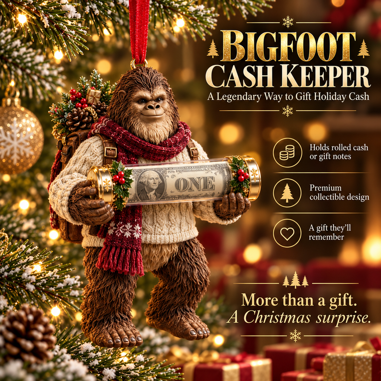 🏡 Cozy Lodge Carrier Bigfoot Cash Keeper ornament