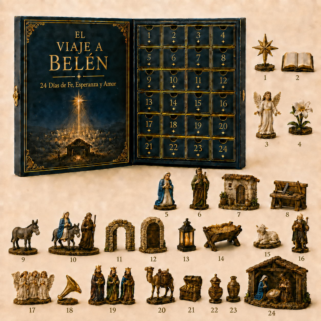 Colección Camino a Belén con 24 figuras