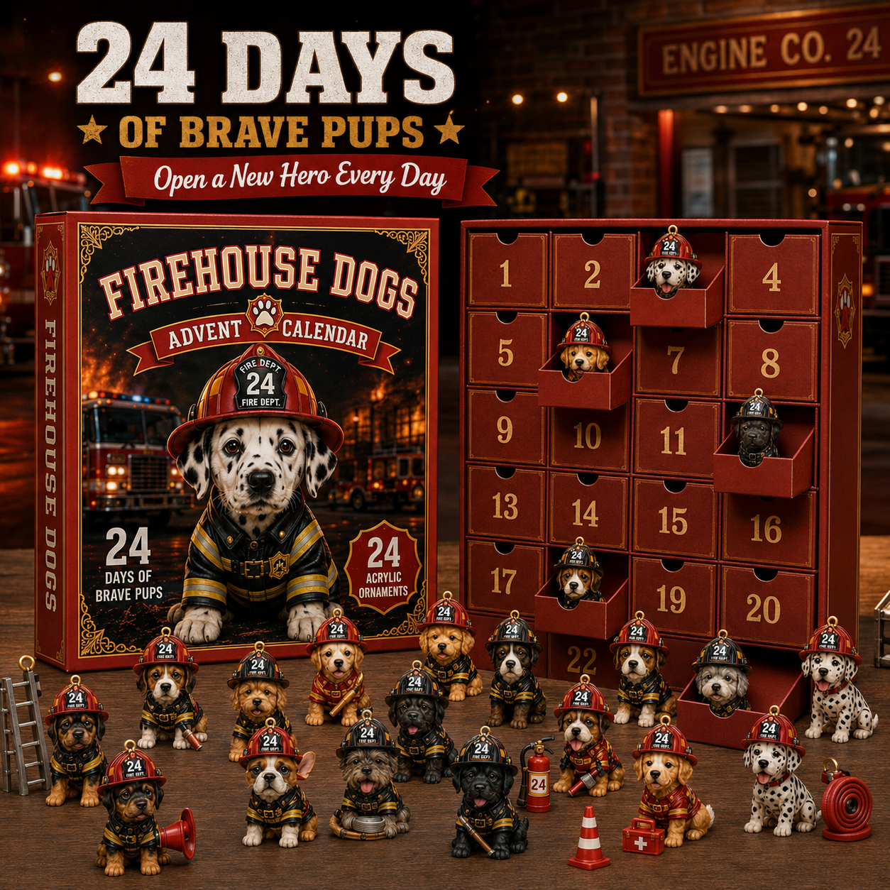 Firehouse Dogs 24 Days of Brave Pups Advent Calendar
