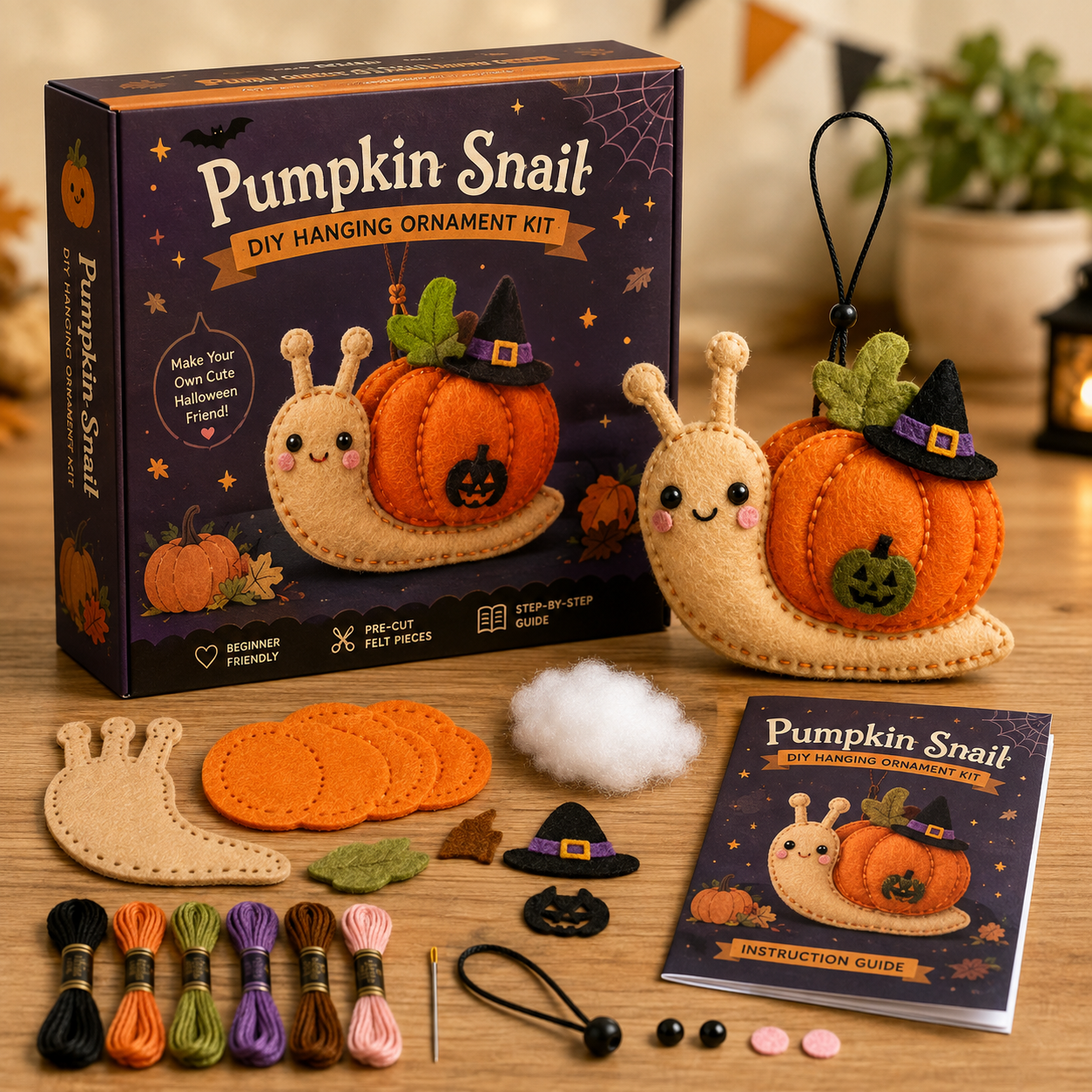 🎃🧵 Spooky Critters Halloween DIY Ornament Collection - BUY 3 GET 1 FREE（4 PCS）