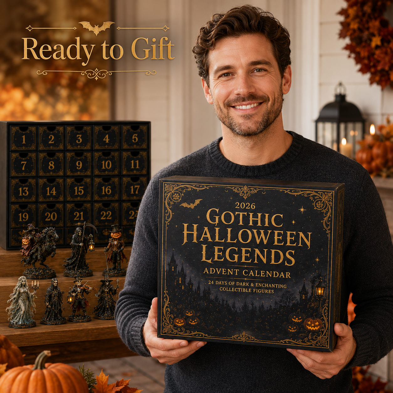 🎃 2026 Gothic Halloween Legends Advent Calendar – 24 Dark Collectible Figures