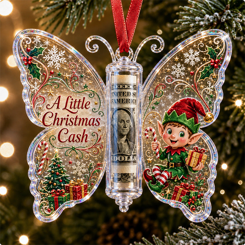 🦋💵 Christmas Cash Gift Butterfly Ornament – Holiday Money Holder Keepsake 🎄✨