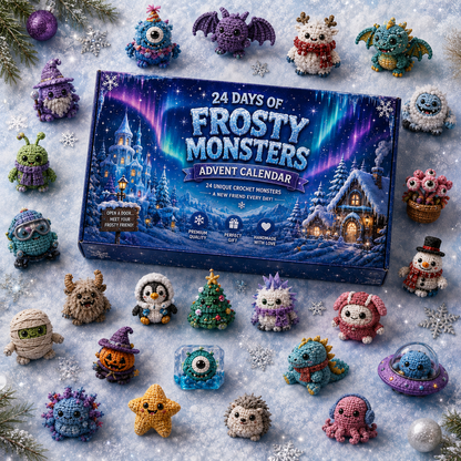 ❄️ 24 Days of Frosty Monster Christmas Advent Calendar – 24 Unique Winter Creature Collectibles