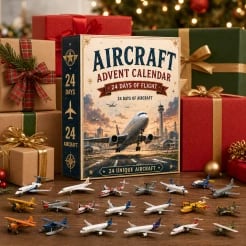 🔥Limited Edition, Only 100 Sets Left! -✈️ Aircraft Advent Calendar 2026 | 24 Days of Flight with 24 Unique Miniature Airplanes, Jets & Aviation Collectibles 🎄🎁