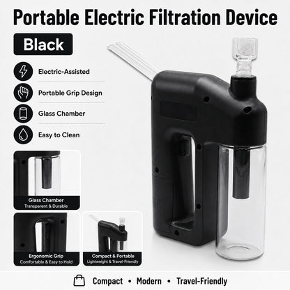 ⚡ LAST DAY 50% OFF – Portable Handheld Electric Filtration Device | Compact Glass Chamber Design with Electric-Assisted Operation & 6 Color Options ✨