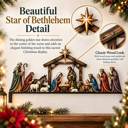 ✝ Nativity Scene Door Topper | Bring The Story Of Christmas Home