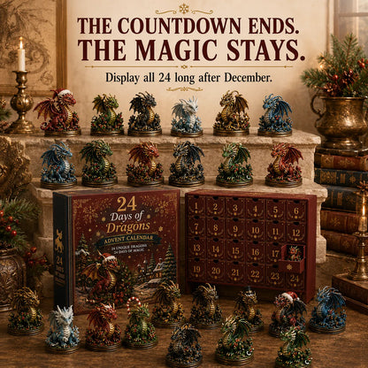 🐉 LAST DAY 49% OFF – 24 Days Of Dragons Advent Calendar | 24 Unique Collectible Dragon Figures with Fantasy Designs & Magical Countdown Experience ✨