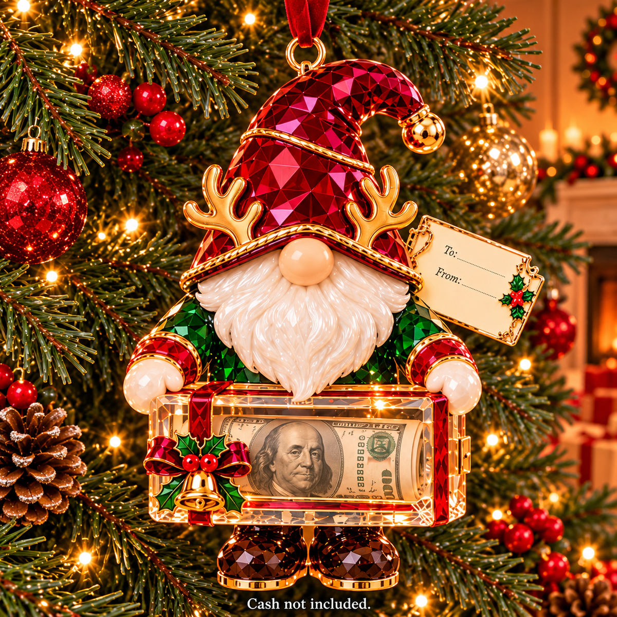 🔥Last Day 50% OFF -🎄💵 Christmas Gnome Money Holder Ornaments – A Fun & Magical Cash Gift Surprise 🎁