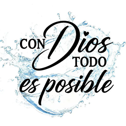 ✨ 50% OFF Con Dios Todo Es Posible Faith Vinyl Decal – Inspirational Spanish Sticker