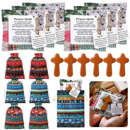 ✝️ Pocket Prayer Quilt Gift Set | 6 Little Blessings for the People You Love 🎁