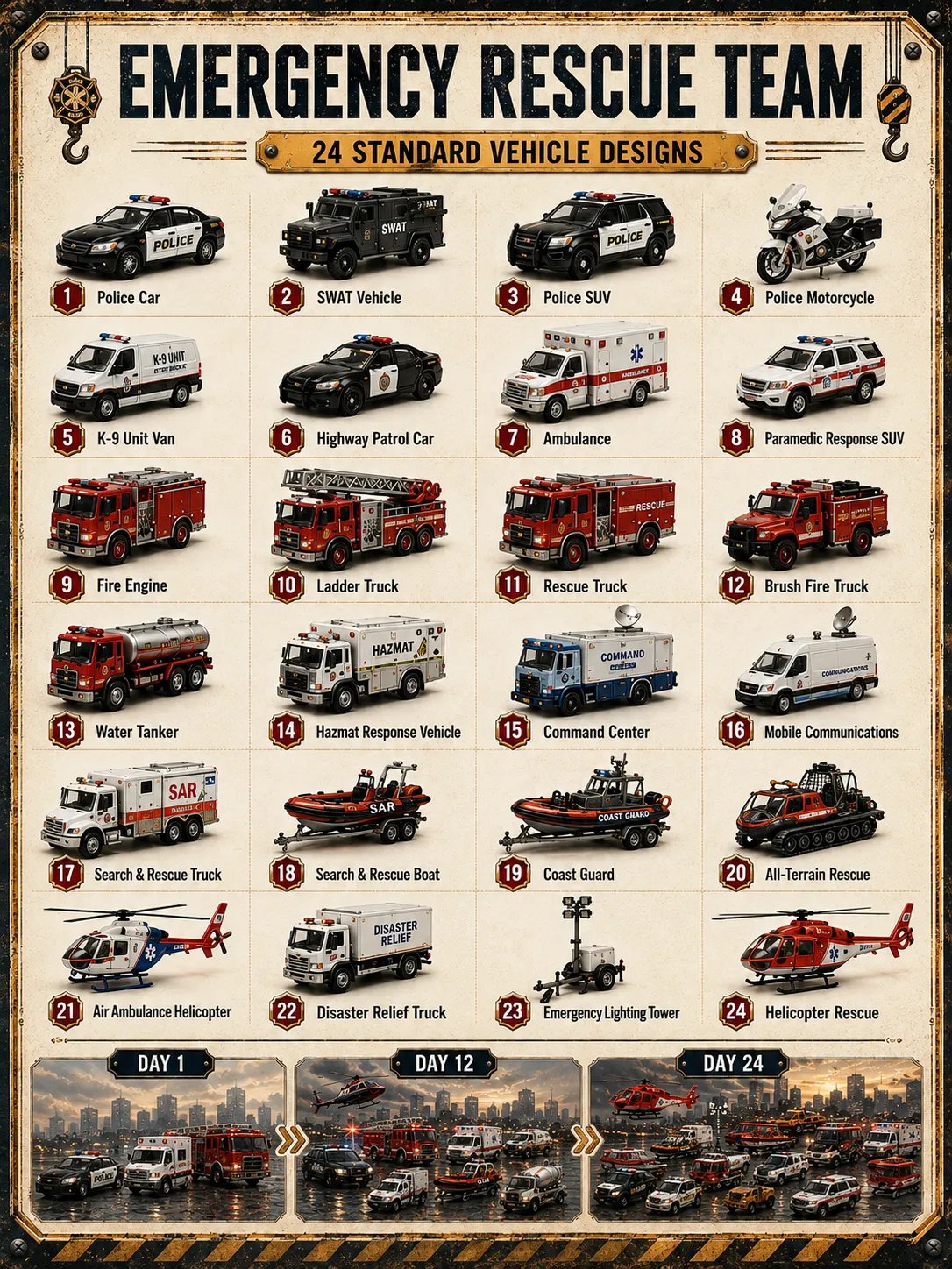 🚒Build the Fleet Collection 24-Day Vehicle Advent Calendar Series | ✨A New Adventure Every Morning
