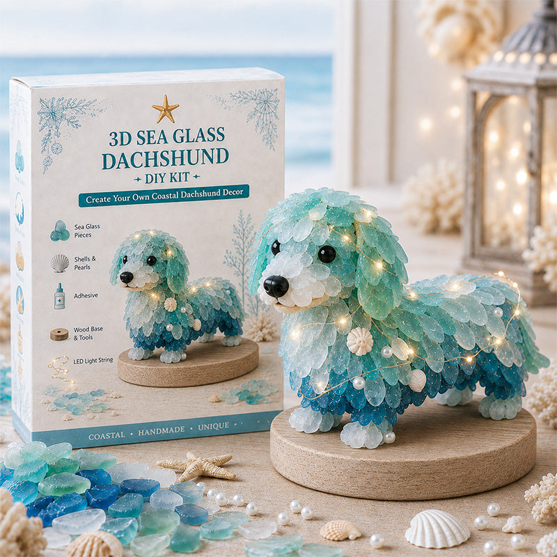 Dachshund Sea Glass Art Kit