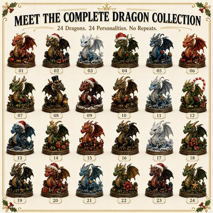 🐉 LAST DAY 49% OFF – 24 Days Of Dragons Advent Calendar | 24 Unique Collectible Dragon Figures with Fantasy Designs & Magical Countdown Experience ✨