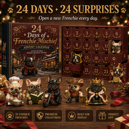 ⏰Limited Stock 50% OFF - 🎄🐶 2026 French Bulldog Advent Calendar – 24 Days of Frenchie Mischief
