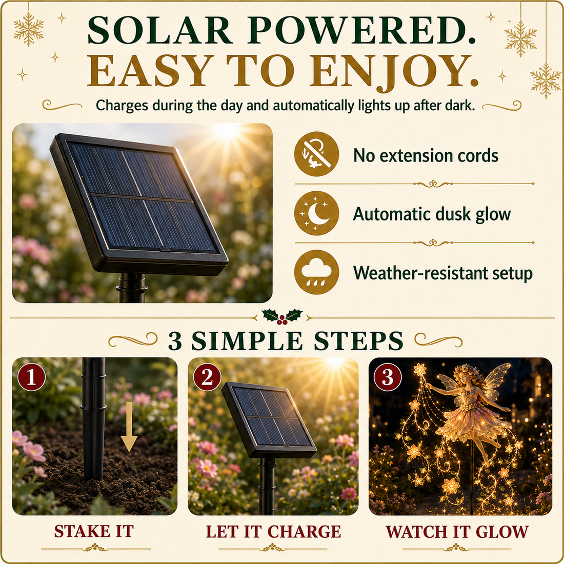 Flower Fairy Garden Light details