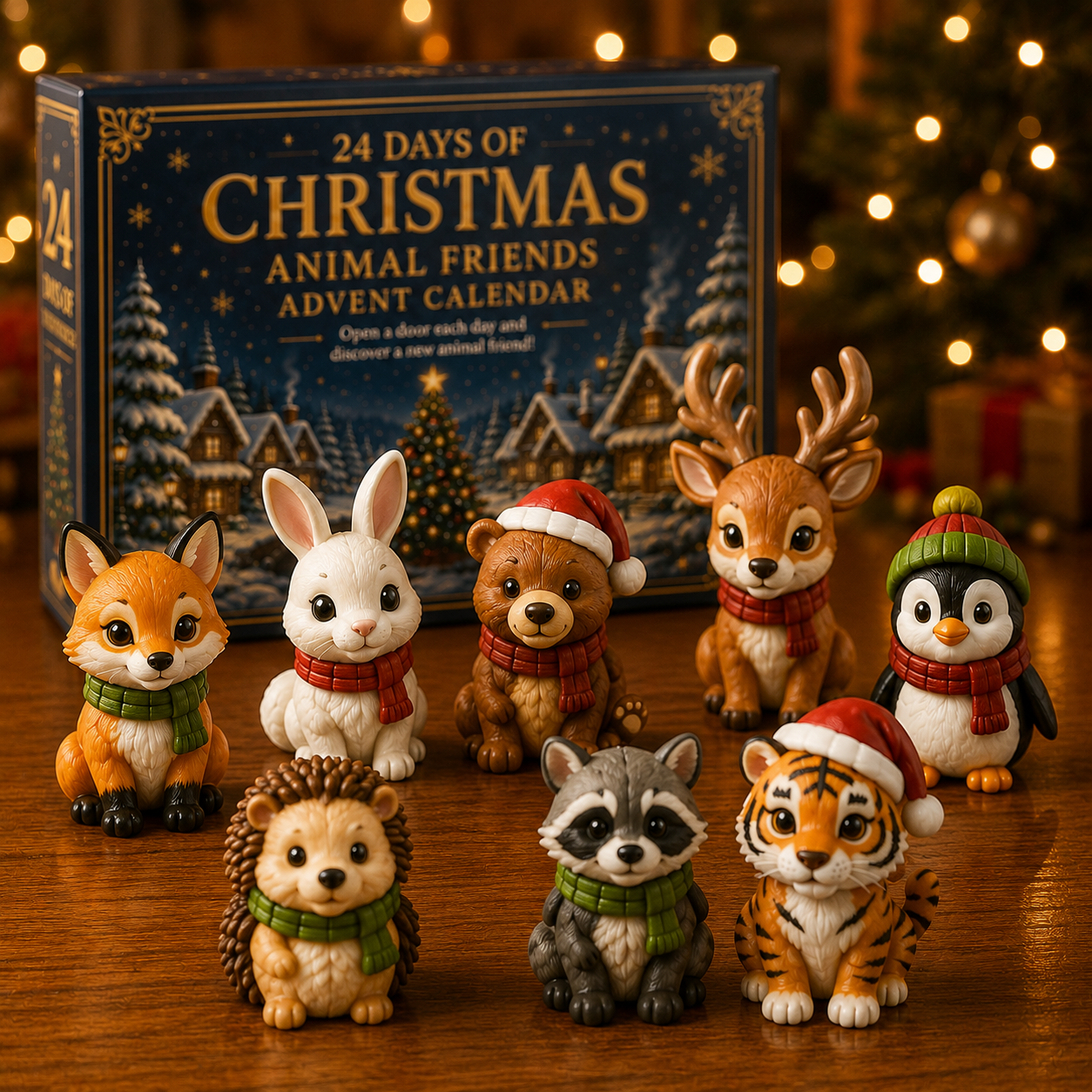 Christmas Animal Friends collectible figurine details