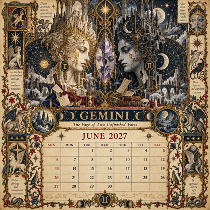 2027 Zodiac Grimoire Calendar™ | 12 Signs, 12 Forbidden Chapters