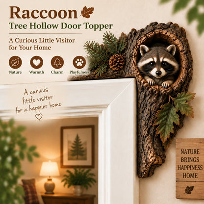 ⏰LAST DAY 50% OFF -🌿 Woodland Peekaboo Door Topper – 3D Tree Hollow Animal Doorframe Decor