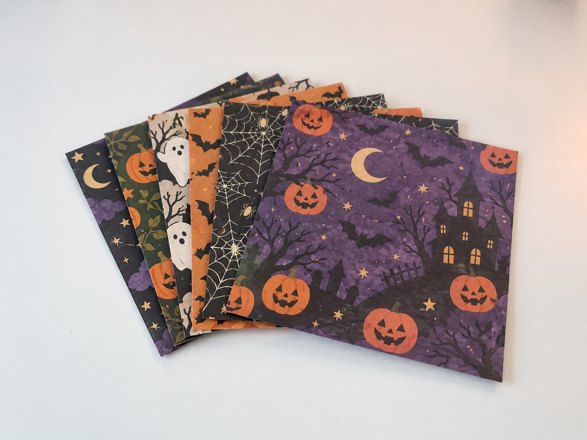 🎃 Halloween 3D Paper Craft Kit – 50 Pre-Printed Sheets + Step-by-Step Guide