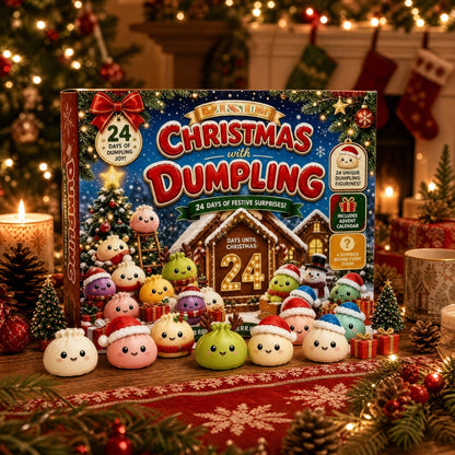 🎄Christmas Dumpling Squishy Advent Calendar🎁 24 Cute Surprise Fidget Toys