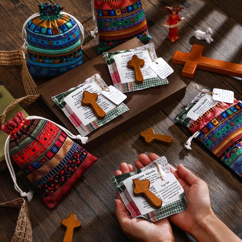 ✝️ Pocket Prayer Quilt Gift Set | 6 Little Blessings for the People You Love 🎁