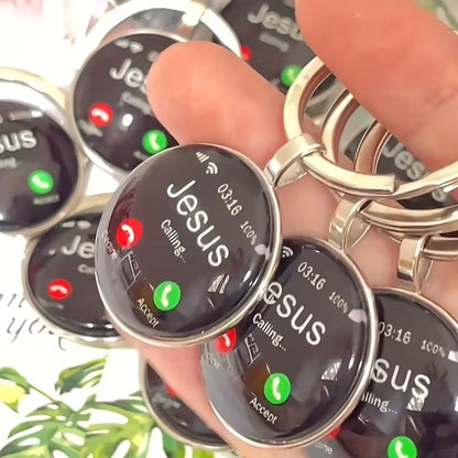 ⏰Limited Stock 60% OFF✝️❤️Jesus Calling Christian Key Ring – Inspirational Faith Gift & Religious Reminder