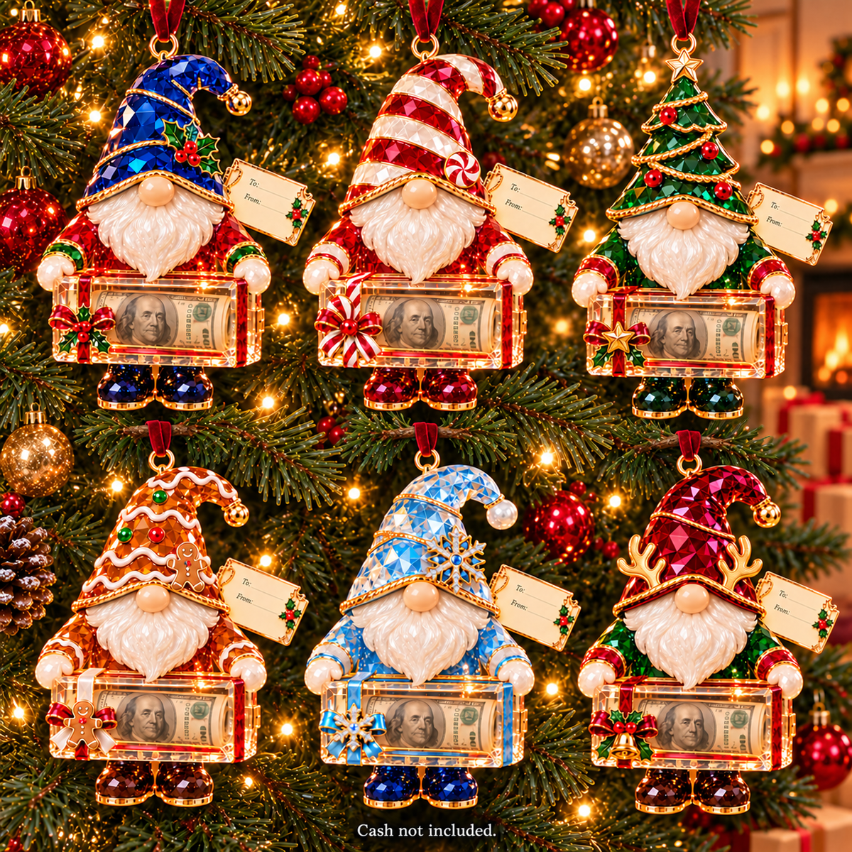 🔥Last Day 50% OFF -🎄💵 Christmas Gnome Money Holder Ornaments – A Fun & Magical Cash Gift Surprise 🎁