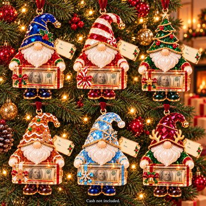 🔥Last Day 50% OFF -🎄💵 Christmas Gnome Money Holder Ornaments – A Fun & Magical Cash Gift Surprise 🎁