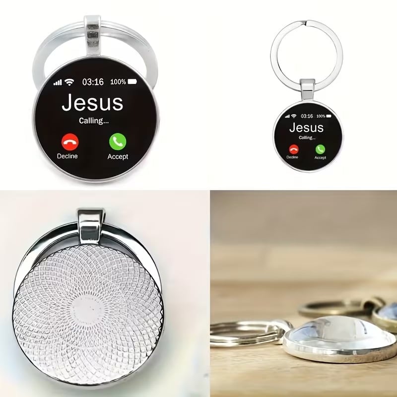 ⏰Limited Stock 60% OFF✝️❤️Jesus Calling Christian Key Ring – Inspirational Faith Gift & Religious Reminder