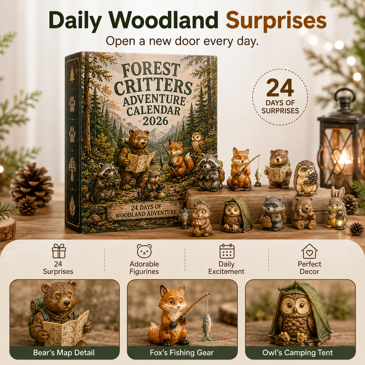 🌲🦊 Forest Critters Adventure Calendar 2026 🐻🦉