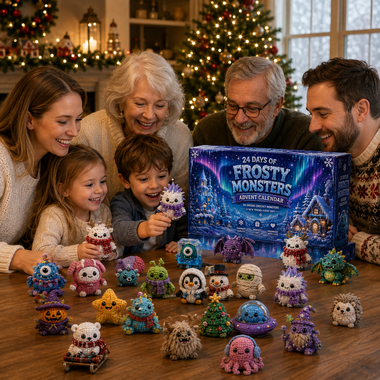 ❄️ 24 Days of Frosty Monster Christmas Advent Calendar – 24 Unique Winter Creature Collectibles