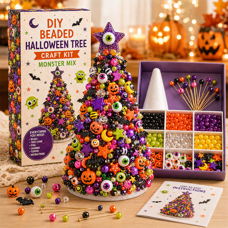Monster Mix colorful beaded Halloween tree kit