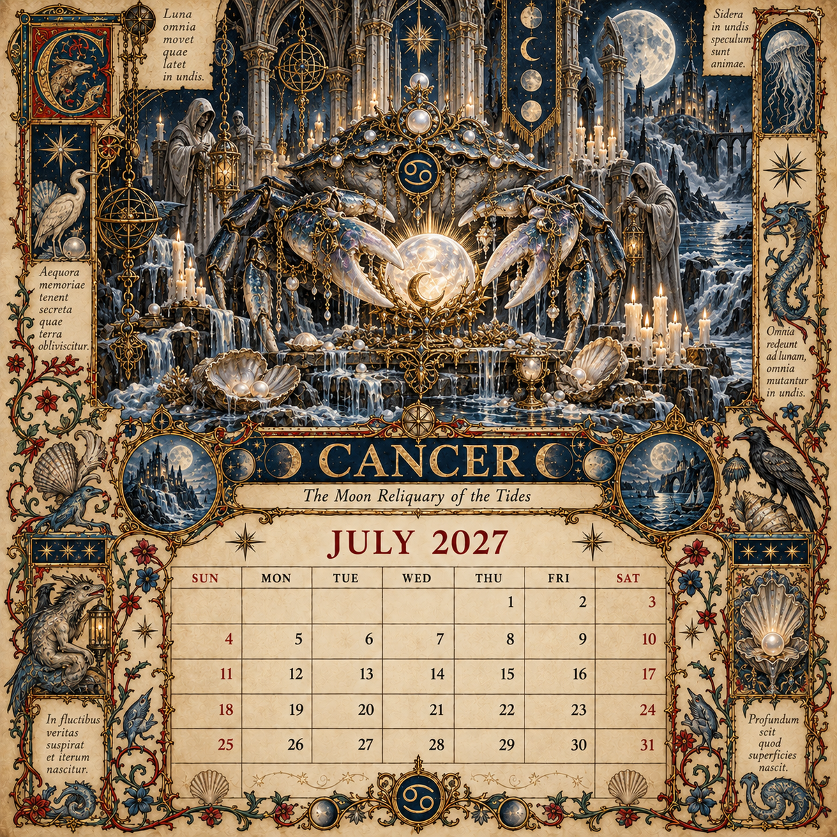 2027 Zodiac Grimoire Calendar™ | 12 Signs, 12 Forbidden Chapters