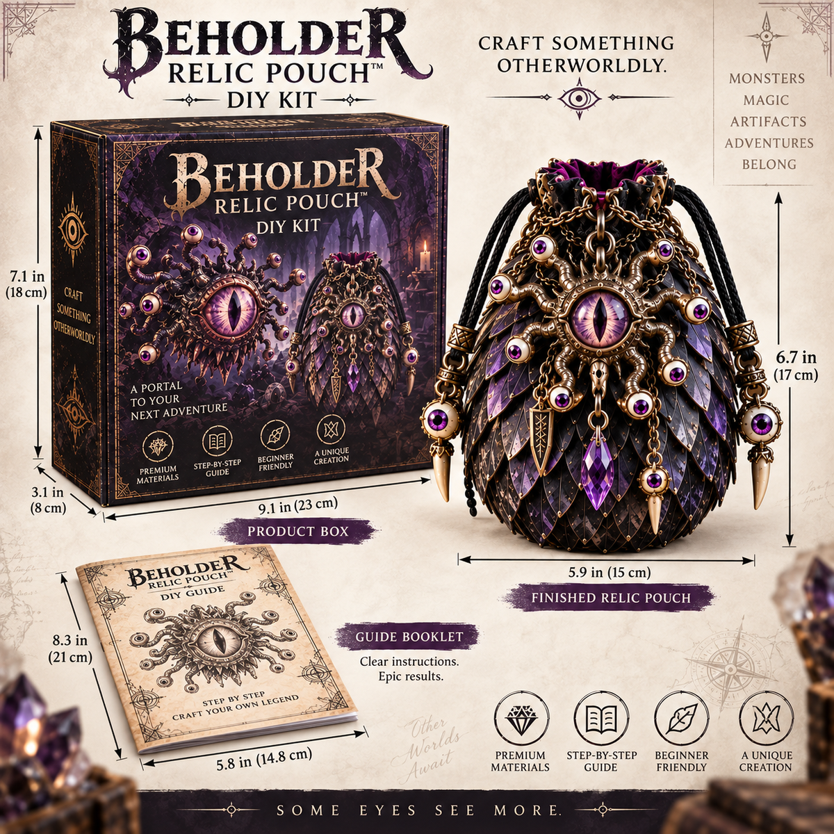 🧿⚔️ Legendary Relic Pouch DIY Kit™ – Fantasy Chainmail Scale Craft