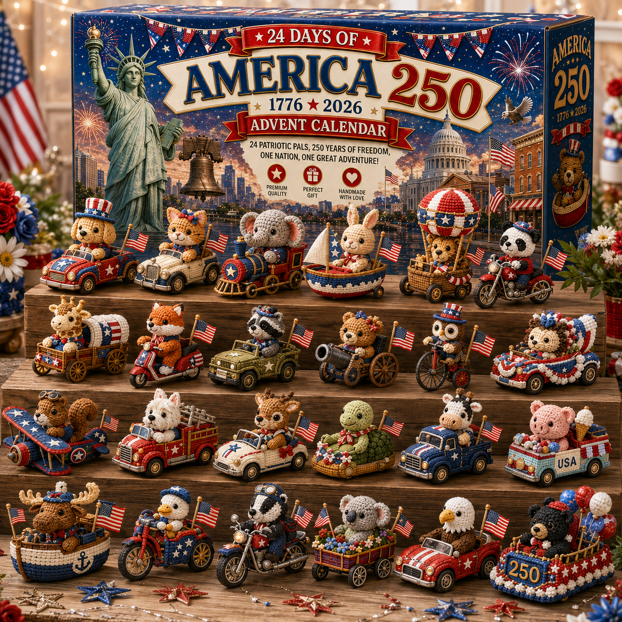 🇺🇸🎆 24 Days of America 250 – 1776–2026 Patriotic Collectibles Advent Calendar 🦅🎁