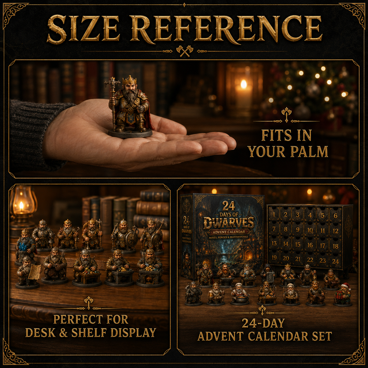 🎁 2026 Christmas Dwarf Advent Calendar – 24 Unique Dwarves to Build Your Fantasy Kingdom 🎄
