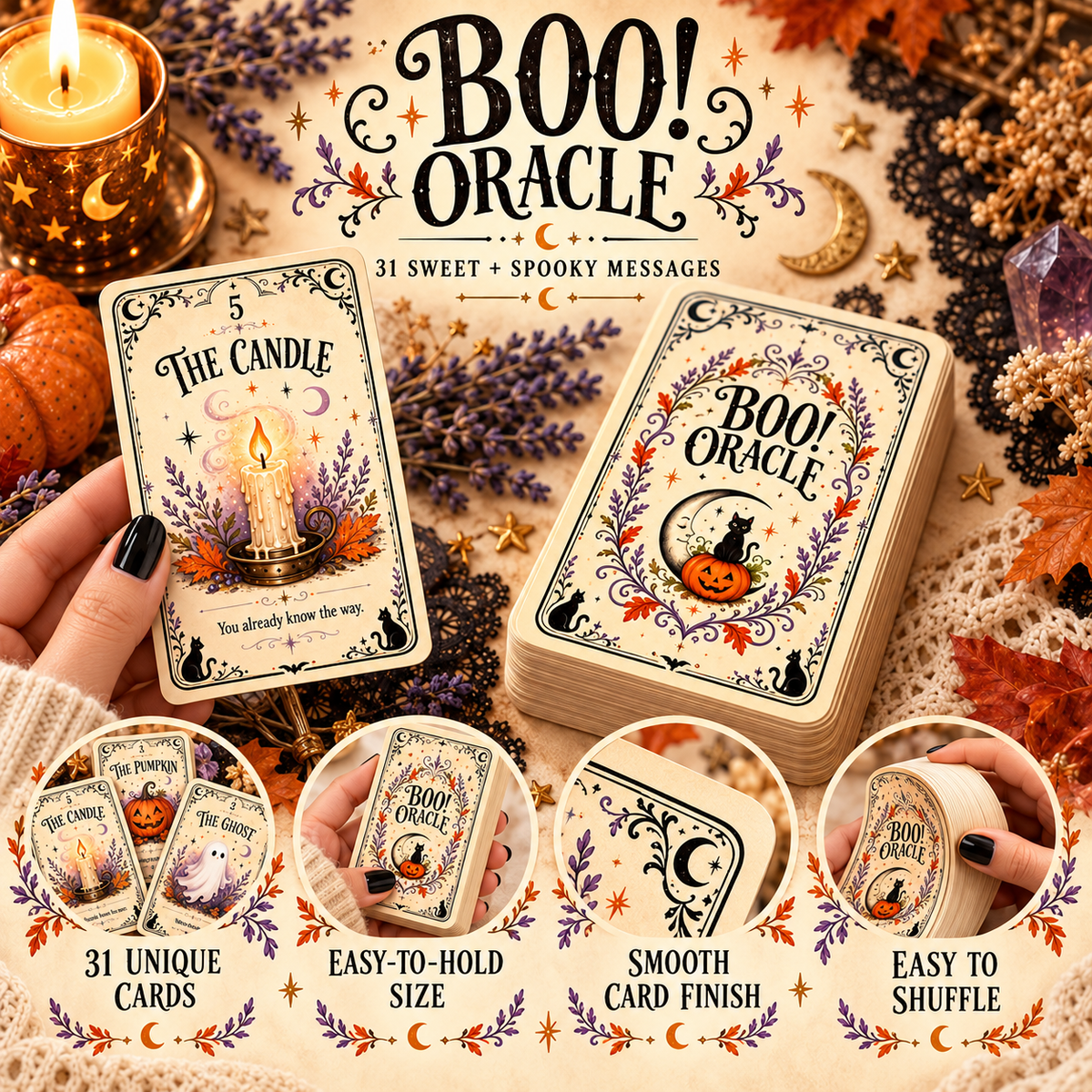 Halloween oracle deck card details