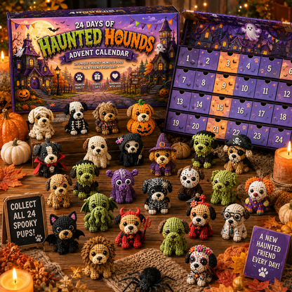 👻🐾 24 Days of Haunted Hounds – Halloween Crochet Dog Advent Calendar 🎃