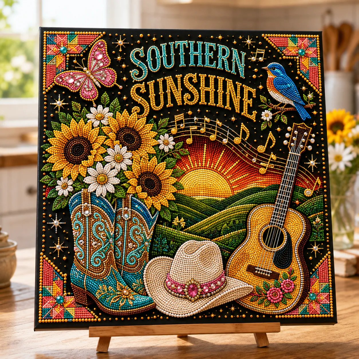 🔥 LAST DAY 50% OFF – 🎤 💕 Premium 3D Pearl Country Music Tribute Art Kit | Luxury Flocked Canvas with Scratch-Resistant Non-Fading Acrylic Resin Pearls & Faceted Drills DIY Keepsake Decor 💎✨