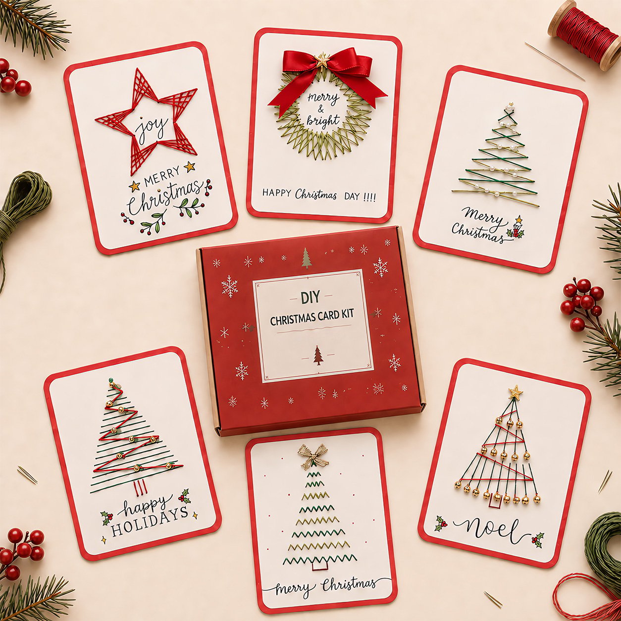 🎄Last Day 50% OFF - Merry & Bright Christmas DIY Kit (6 pcs)
