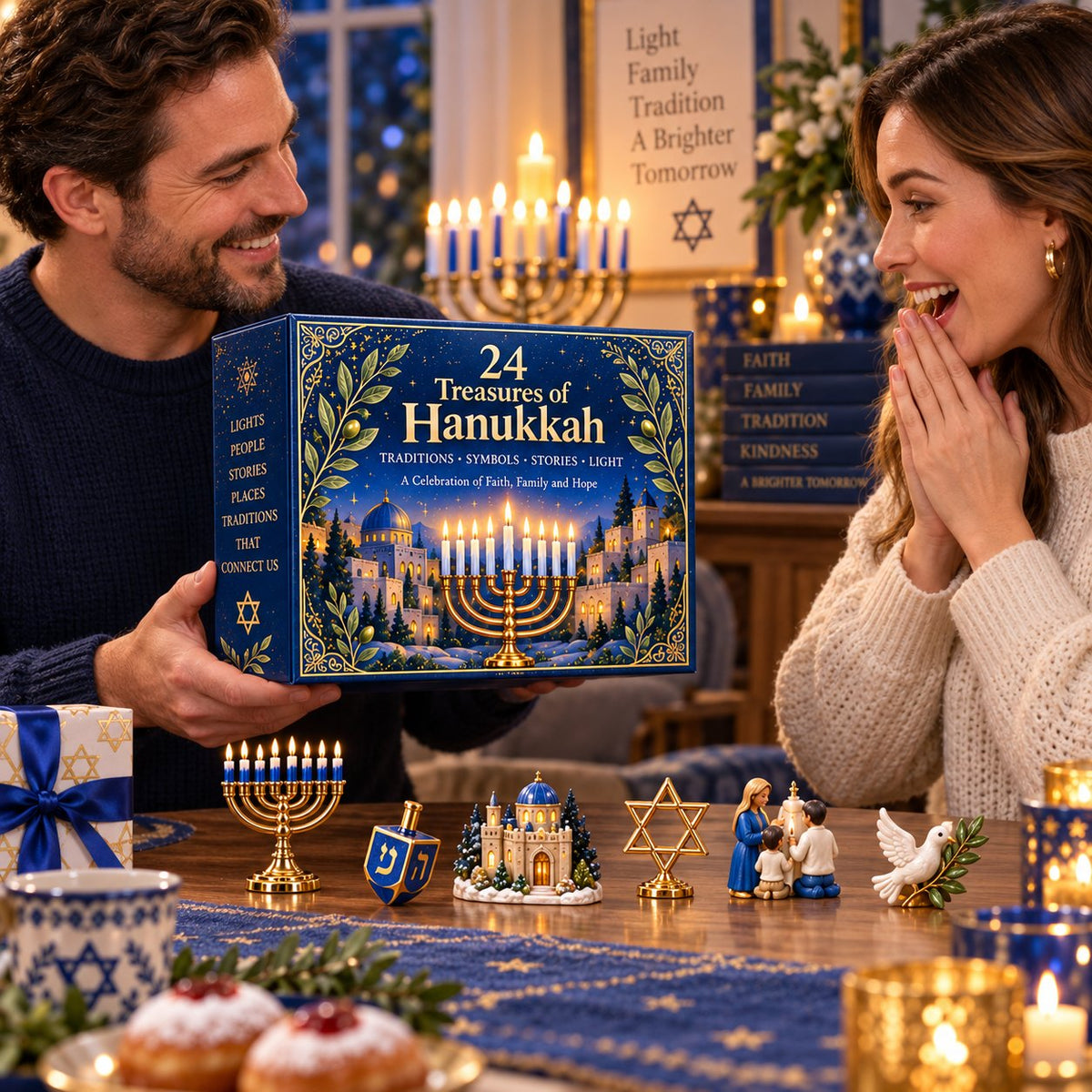 24 Treasures of Hanukkah – Traditions, Symbols & Light Countdown Calendar