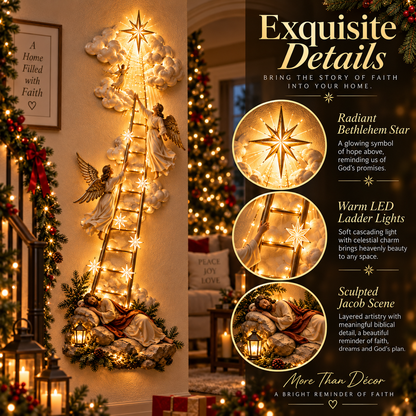 ⏰Limited Stock 50% OFF -✝️✨ Jacob’s Ladder Lighted Wall Décor | A Story of Faith, Hope & Heaven 🌟