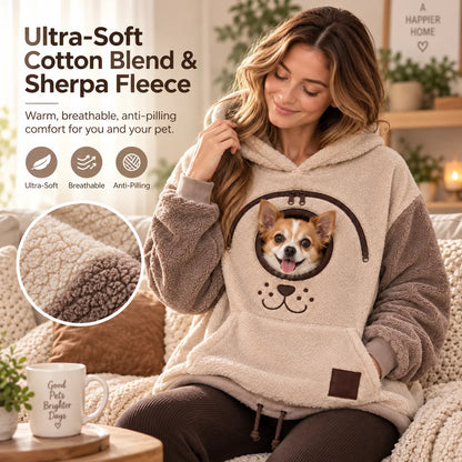 ⏰LAST DAY 50% OFF 🐾 Stay-Close Cuddle Hoodie™ – Cozy Hands-Free Pouch for Cats & Small Dogs