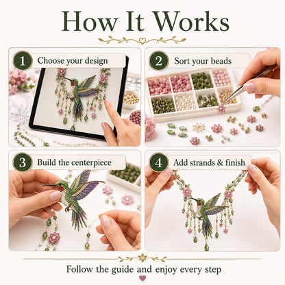 DIY Beaded Statement Necklace Kit ✨🧵