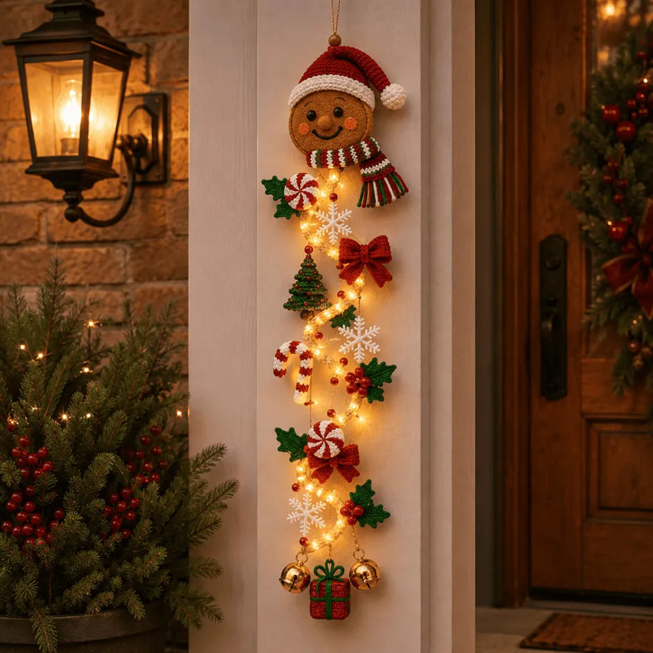 ⏳ Last Day 48% OFF  🎄Glowing Christmas Door Hanger | 6 Festive Lighted Designs with Warm Glow, Dimensional Details & Space-Saving Vertical Décor ✨